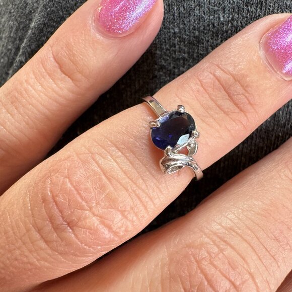 Sterling Iolite Ring - Picture 3 of 8